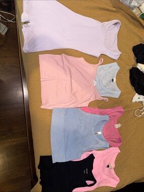 Girls' Pastel Tank Top Set - Pink, Lavender, Light Blue, Black